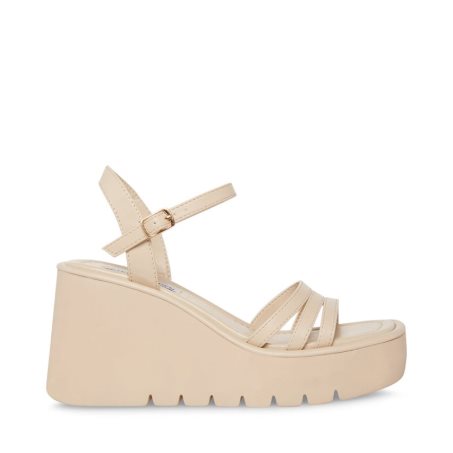 Beige Steve Madden Dane Women's Platform Sandals | PH 0298DJZ